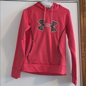 Pink and camo hoodie